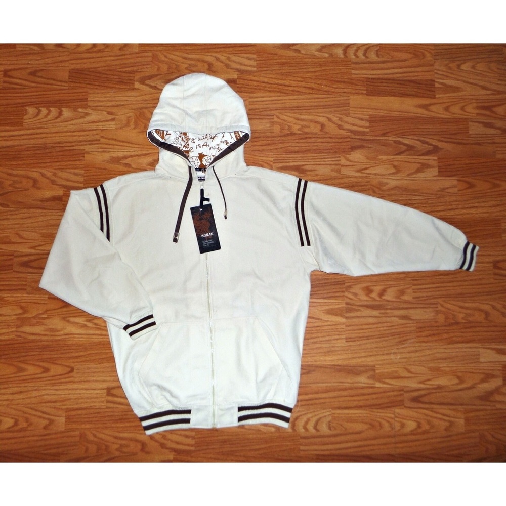 Koman Faux Suede Hoodie Jacket